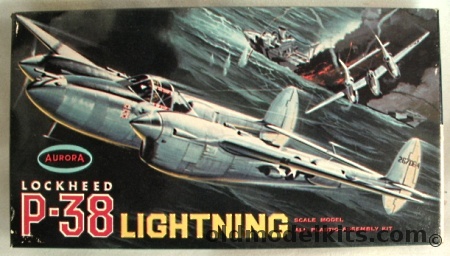 Aurora 1/84 P-38 Lightning 'Texas Ranger' Noseart, 498-50 plastic model kit